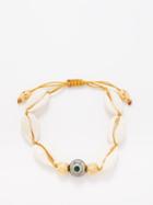 Tohum - Evil Eye Glass & 24kt Gold-plated Bracelet - Womens - Black Multi