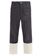 Ladies Rtw Loewe - Fisherman Turn-up Cropped-leg Jeans - Womens - Denim