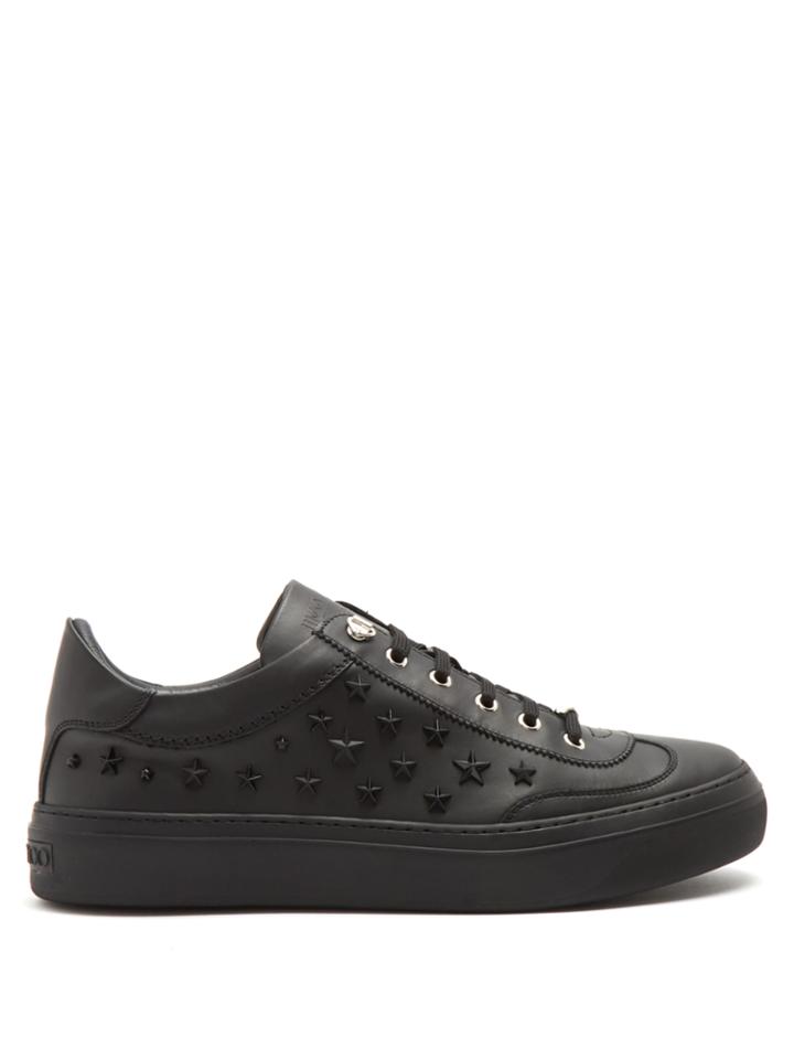 Jimmy Choo Ace Star-appliqu Low-top Leather Trainers