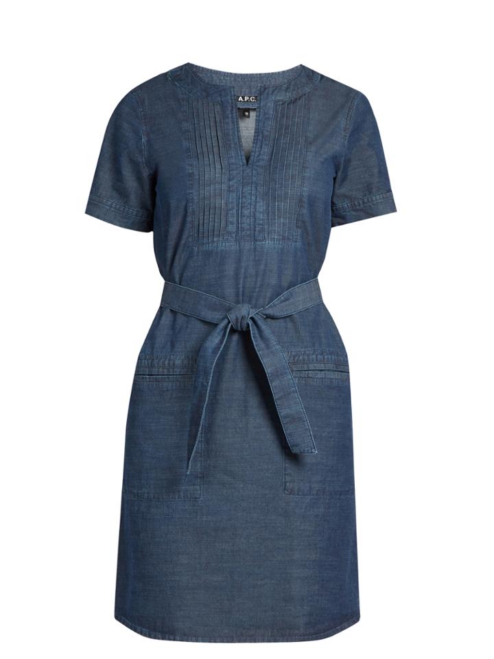 A.p.c. Jess Cotton-chambray Dress