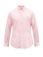 Matchesfashion.com Polo Ralph Lauren - Logo-embroidered Striped Cotton-poplin Shirt - Mens - Pink
