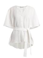 Palmer/harding Tie-waist Linen Top