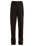 Hillier Bartley Barathea Contrast-panel Linen Trousers