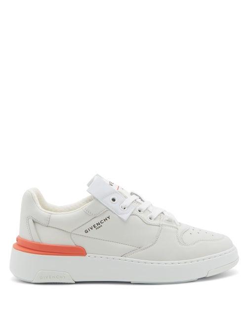 Matchesfashion.com Givenchy - Wing Grained-leather Trainers - Womens - White Multi