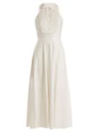 Temperley London Fountain Halterneck Cotton Midi Dress