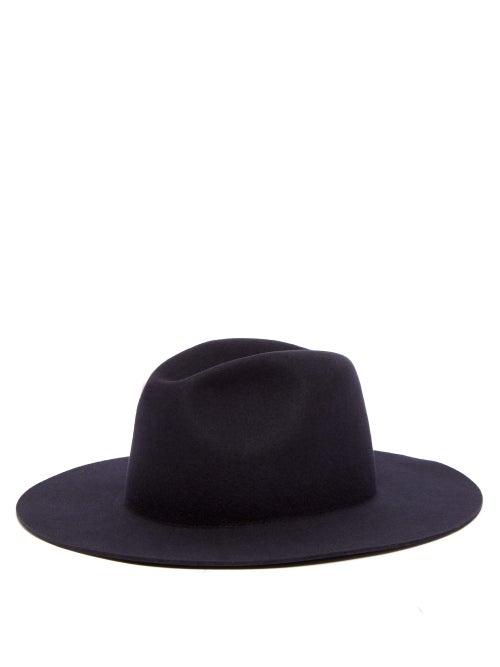 Matchesfashion.com A.p.c. - Janet Wool Wide Brim Hat - Womens - Navy