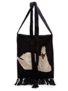 Jw Anderson Swan-intarsia Handmade Knit Bag