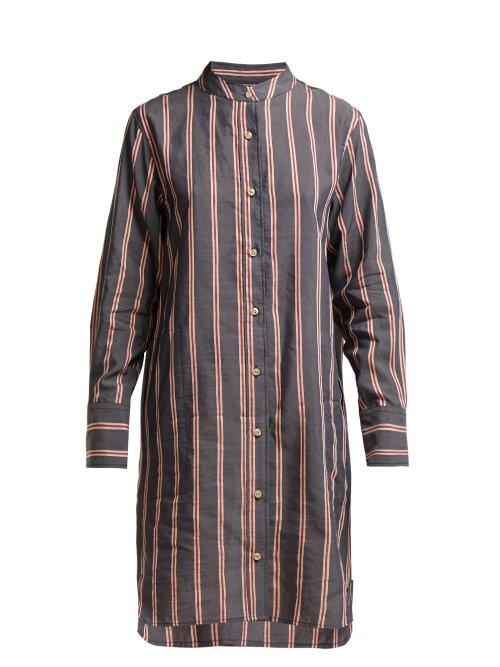 Matchesfashion.com Isabel Marant Toile - Yucca Striped Shirtdress - Womens - Black Multi