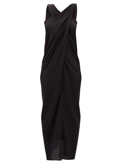 Matchesfashion.com Thea - The Nyx Halterneck Silk Crepe De Chine Dress - Womens - Black