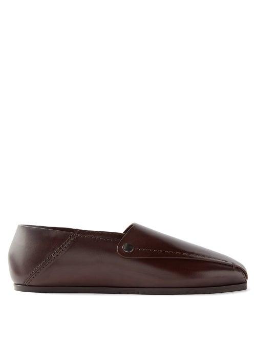 Lemaire - Foldable Leather Loafers - Mens - Brown