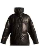 Matchesfashion.com Prada - Leather Puffer Jacket - Womens - Black