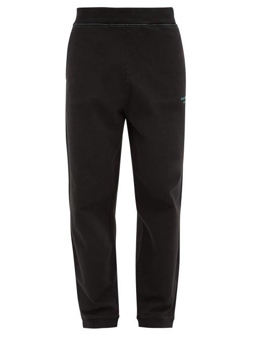 Matchesfashion.com Acne Studios - Franco Logo Embroidered Cotton Track Pants - Mens - Black