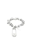 Matchesfashion.com Raf Simons - Safety-pin Knot-chain Bracelet - Womens - Silver