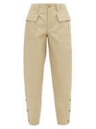 Matchesfashion.com Dolce & Gabbana - Buttoned-cuff Cotton-twill Safari Trousers - Womens - Khaki