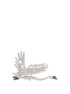 Matchesfashion.com Art School - Swan Crystal-embellished Silver-plated Brooch - Womens - Crystal