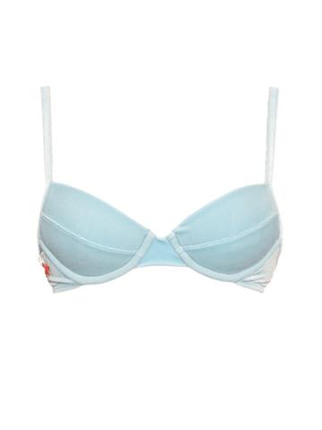Roxana Salehoun Balconette Velvet Bikini Top