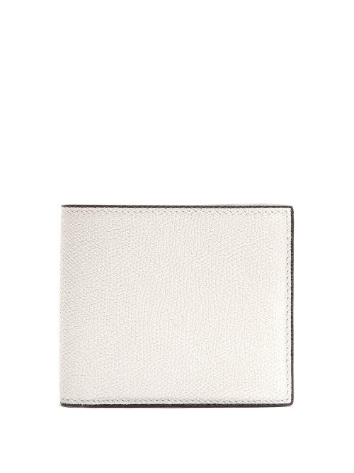 Matchesfashion.com Valextra - Bi-fold Grained-leather Wallet - Mens - White