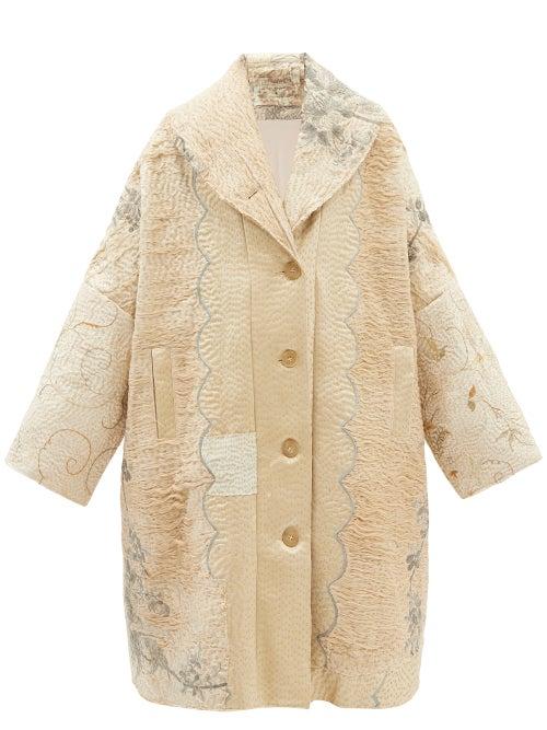 By Walid - Amira Embroidered 19th-century Silk Coat - Womens - Cream Multi