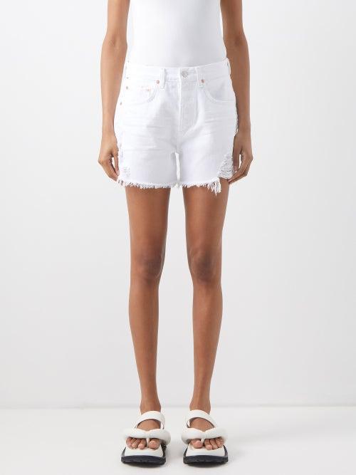 Citizens Of Humanity - Annabelle High-rise Denim Shorts - Womens - White