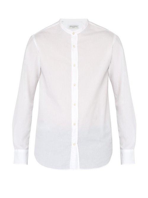 Matchesfashion.com Officine Gnrale - Gaspard Cotton Seersucker Shirt - Mens - White