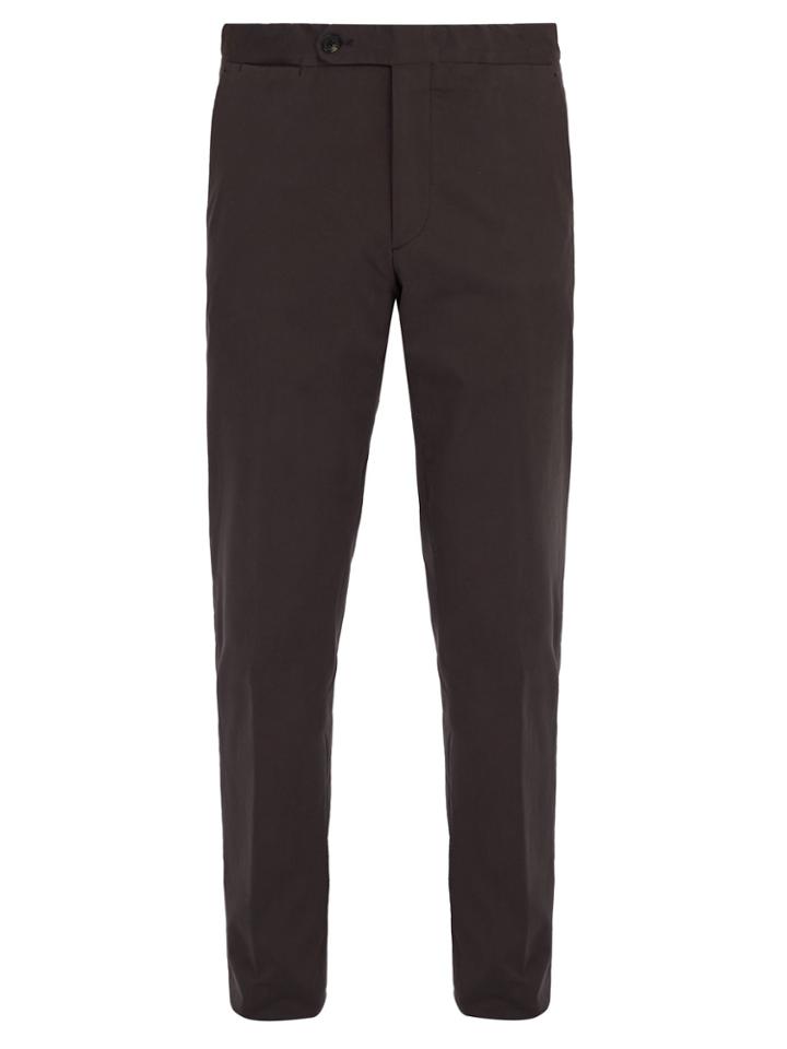 Ermenegildo Zegna Mid-rise Cotton-blend Trousers