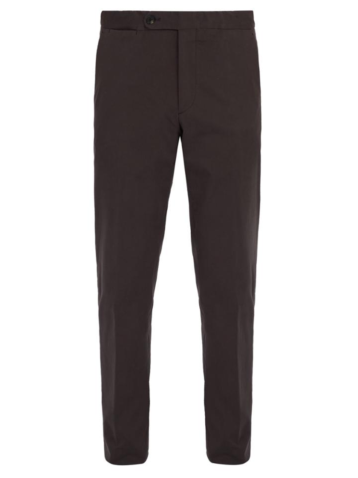 Ermenegildo Zegna Mid-rise Cotton-blend Trousers