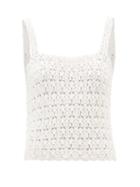 Ladies Rtw Nili Lotan - Darcey Crocheted Cotton Top - Womens - White