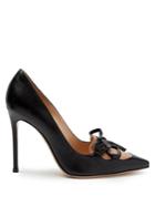 Gianvito Rossi Corset Lace-up Point-toe Leather Pumps