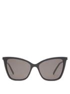 Matchesfashion.com Saint Laurent - Oversized Cat-eye Acetate Sunglasses - Womens - Black
