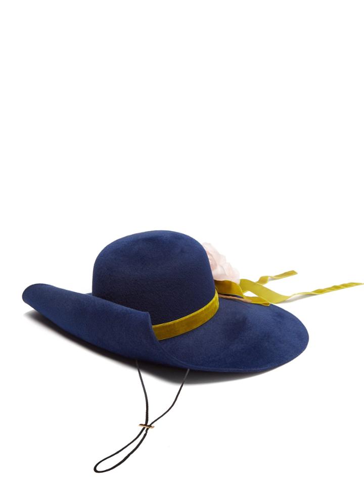 Gucci Aria Flower-appliqu Felt Hat
