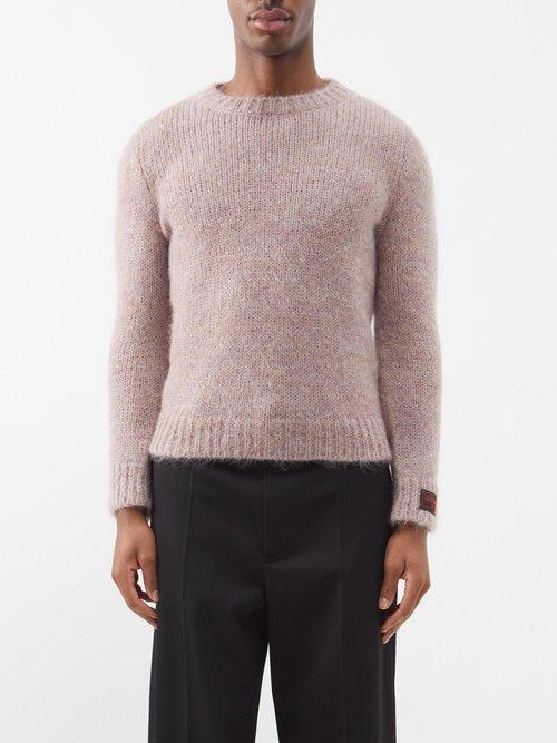Raf Simons - Mohair-blend Sweater - Mens - Light Pink