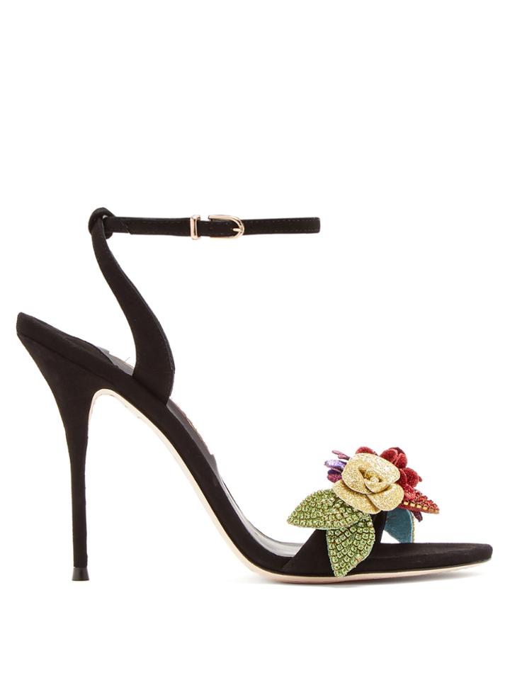 Sophia Webster Lilico Crystal-embellished Suede Sandals