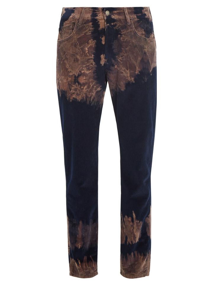 Gucci Tie-dye Slim-leg Corduroy Trousers