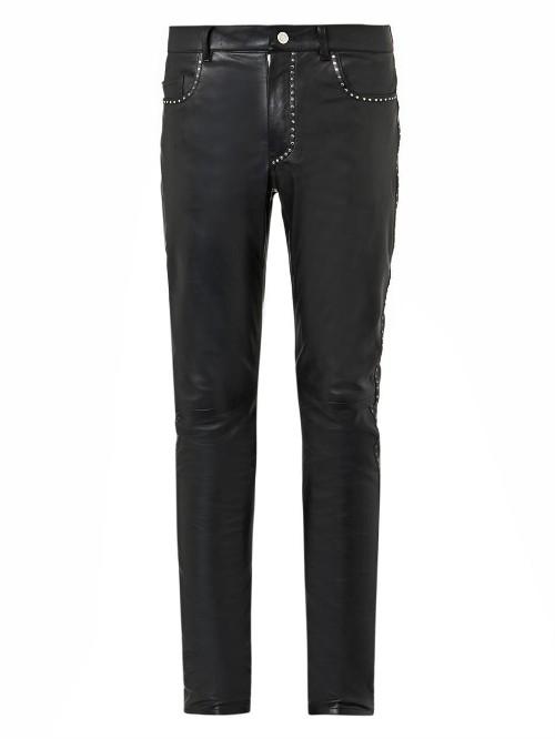 Saint Laurent Studded Leather Trousers