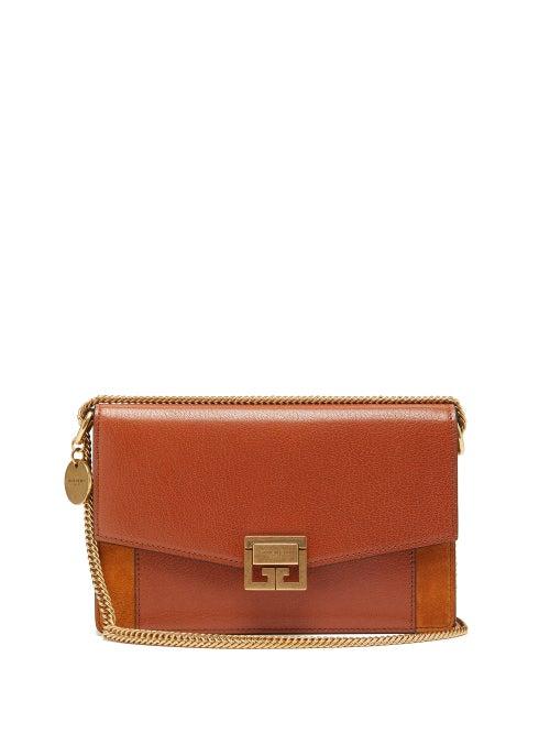 Matchesfashion.com Givenchy - Gv3 Mini Leather And Suede Bag - Womens - Brown