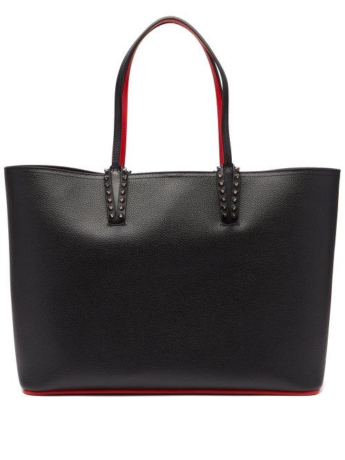 Matchesfashion.com Christian Louboutin - Cabata Spike Embellished Leather Tote - Womens - Black