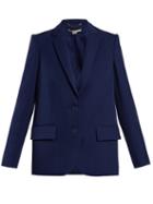 Matchesfashion.com Stella Mccartney - Single Breasted Wool Jacket - Womens - Blue