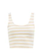 The Upside - Makai Lana Striped Cotton-blend Terry Top - Womens - Beige Stripe