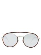 Dior Homme Sunglasses Synthesis 01 Round-frame Mirrored Sunglasses