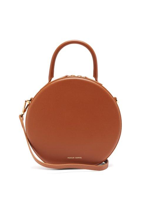 Matchesfashion.com Mansur Gavriel - Circle Leather Cross Body Bag - Womens - Tan