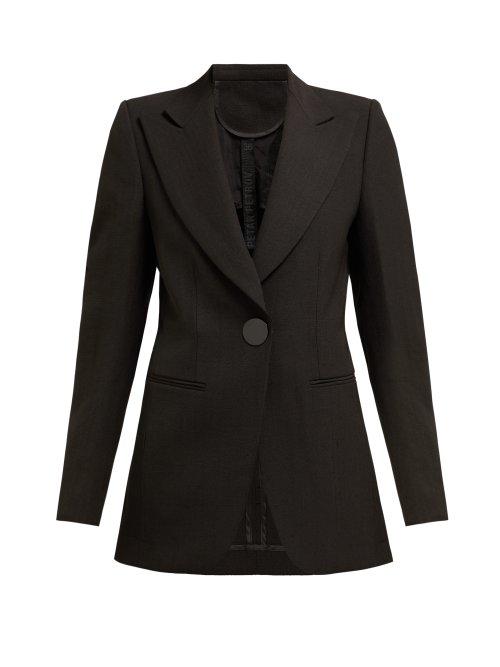 Matchesfashion.com Petar Petrov - Julian Single Breasted Silk Blend Blazer - Womens - Black
