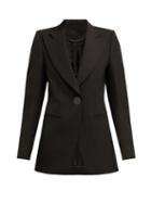 Matchesfashion.com Petar Petrov - Julian Single Breasted Silk Blend Blazer - Womens - Black
