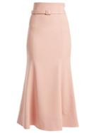 Matchesfashion.com Gabriela Hearst - Severino Wool Crepe Midi Skirt - Womens - Pink