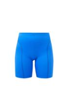 Balenciaga - High-waist Jersey Cycling Shorts - Womens - Blue