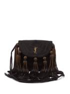Matchesfashion.com Saint Laurent - Braided Cord Tasselled Shoulder Bag - Womens - Black