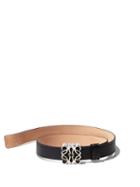 Matchesfashion.com Loewe - Anagram-plaque Leather Bracelet - Womens - Black