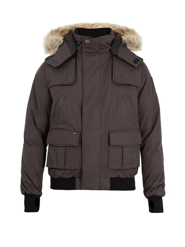 Nobis Cartel Fur-trimmed Down-filled Bomber Jacket