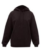 Matchesfashion.com Balenciaga - Bb-embroidered Cotton Hooded Sweatshirt - Womens - Black
