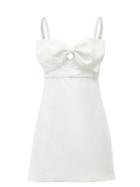 Matchesfashion.com Self-portrait - Bow-embellished Taffeta Mini Dress - Womens - White