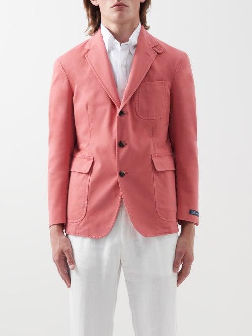 Polo Ralph Lauren - Single-breasted Cotton-blend Twill Jacket - Mens - Pink